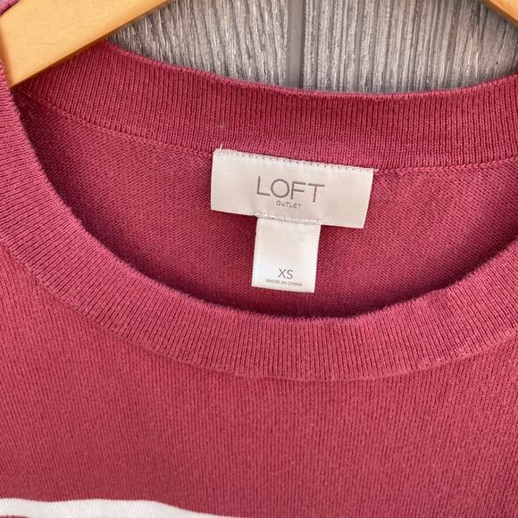 LOFT Outlet Sleeveless Striped Sweater - Picture 2 of 7